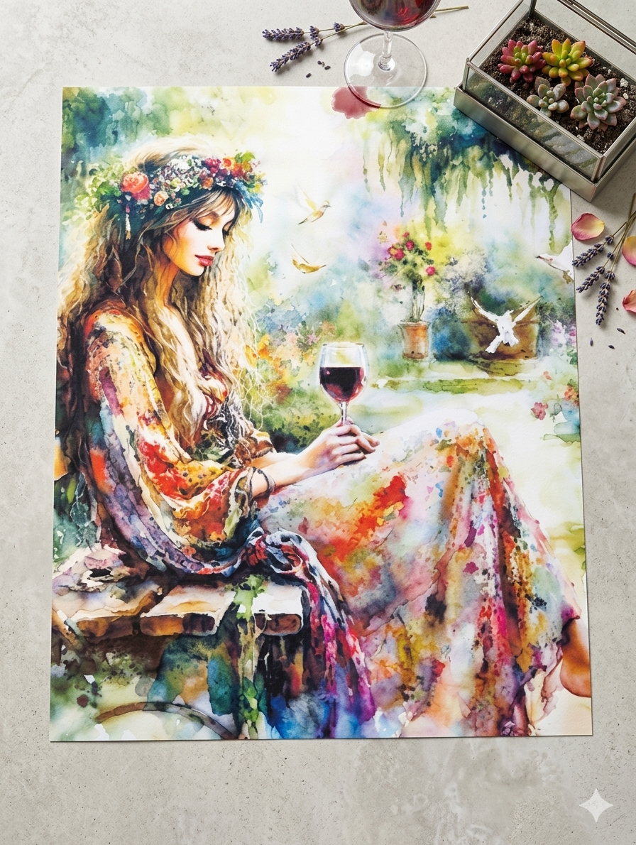 Golden Hour Muse – Premium Fine Art Print