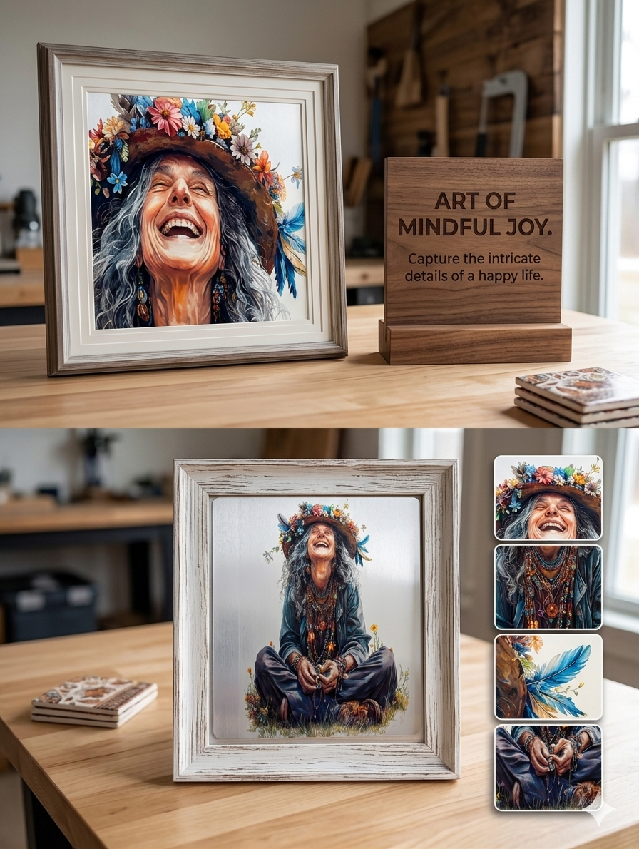 "Wild & Free" Handcrafted Bohemian Metal Art Print