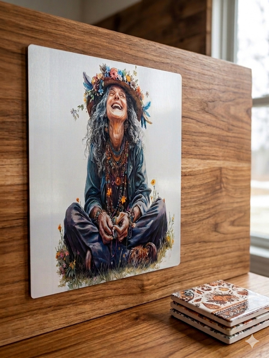 "Wild & Free" Handcrafted Bohemian Metal Art Print
