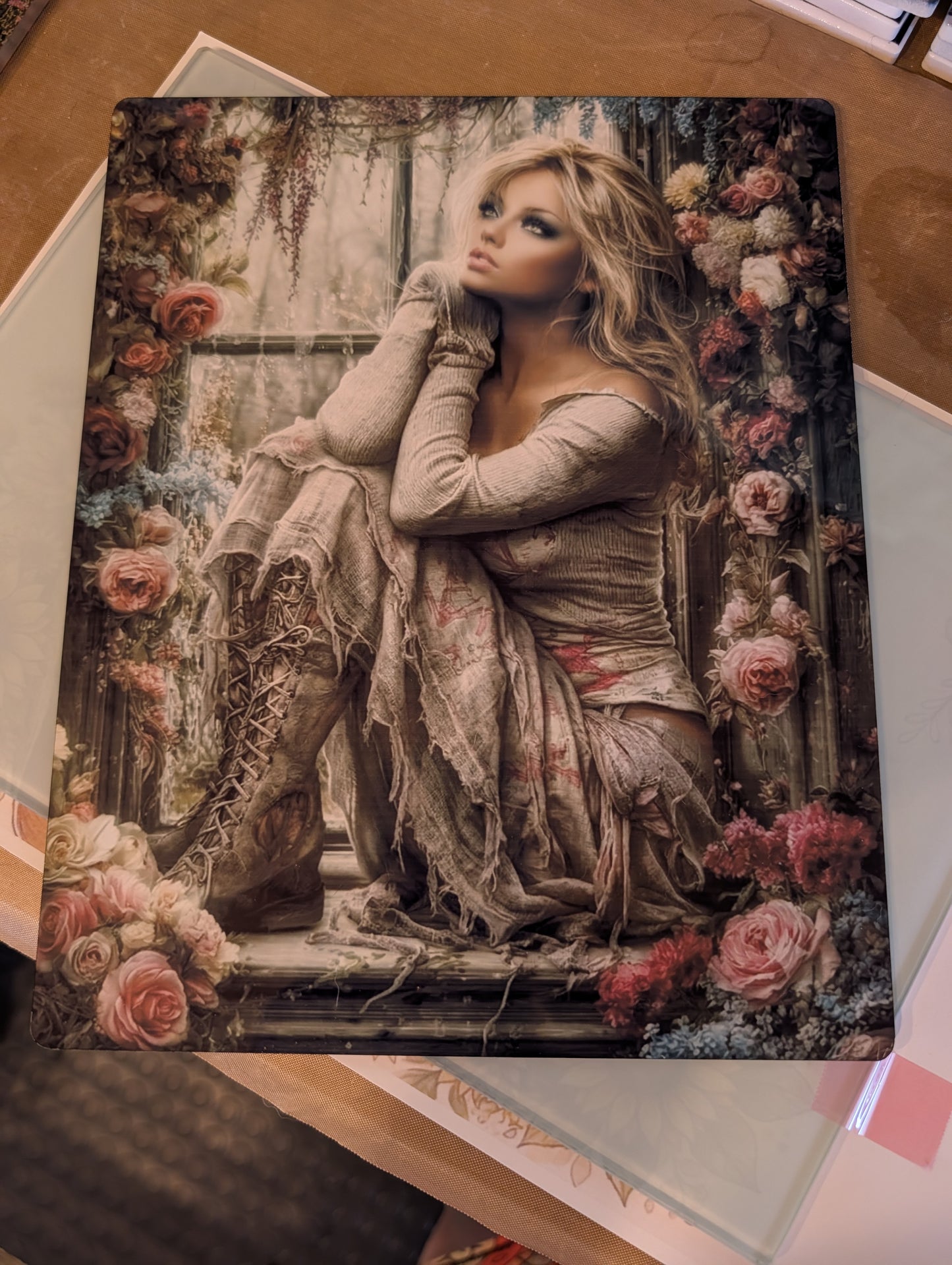Roses & Reverie — Romantic Boho Metal Wall Art